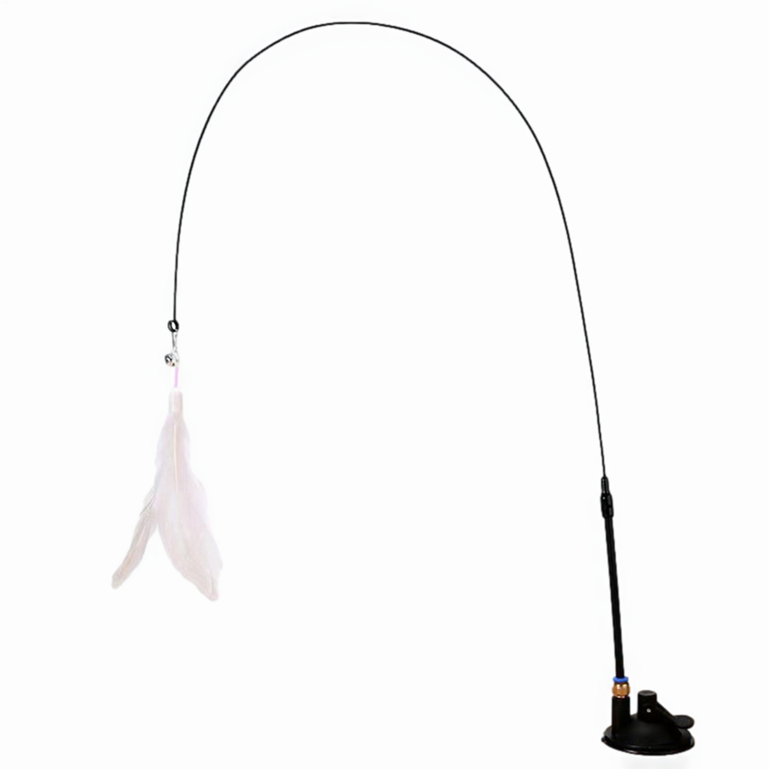 Feather Toy with Suction Cup
