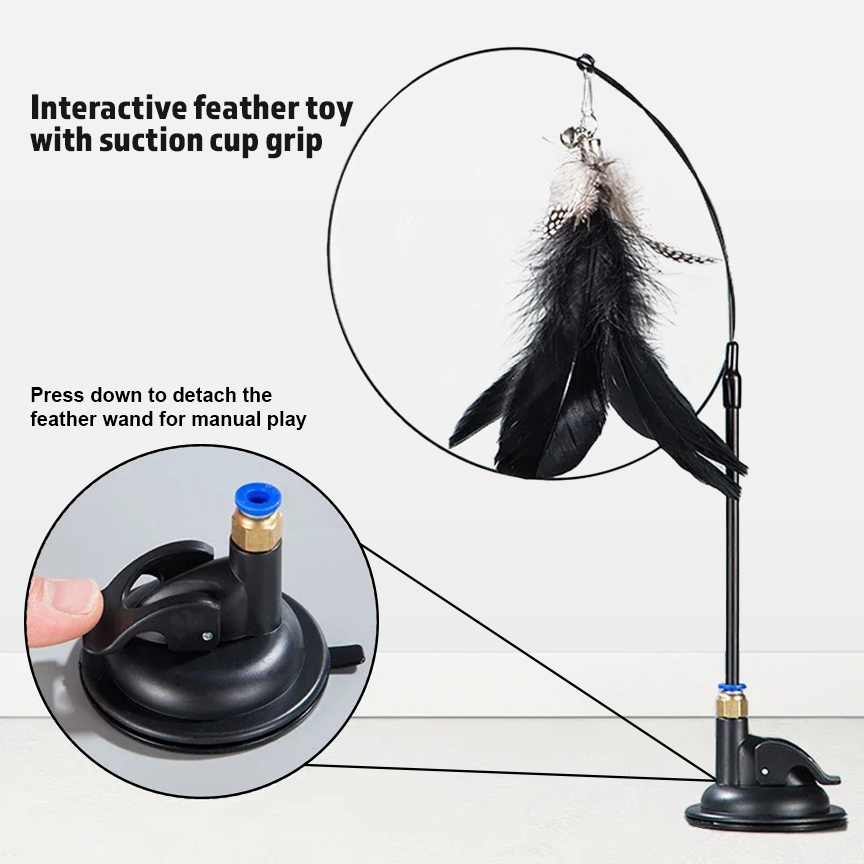 Feather Toy with Suction Cup