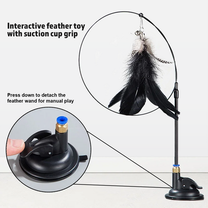 Feather Toy with Suction Cup
